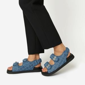 Dune London | NWOT Windowpane Grip-Tape Sandals